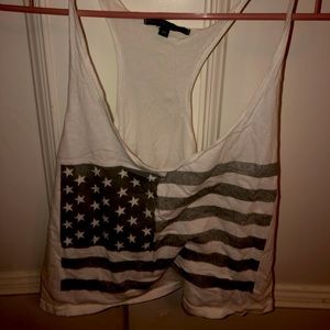 SOLD BRANDY MELVILLE AMERICAN FLAG CROP TOP